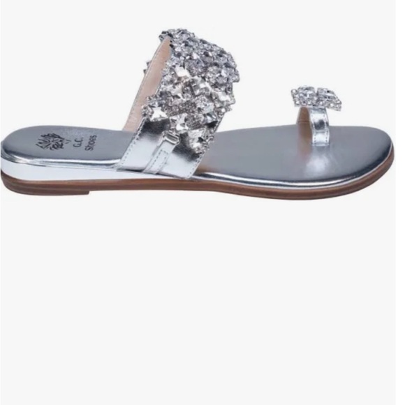 Glamorous Silver Embellished Women's Sandals​ - Picture 2 of 6